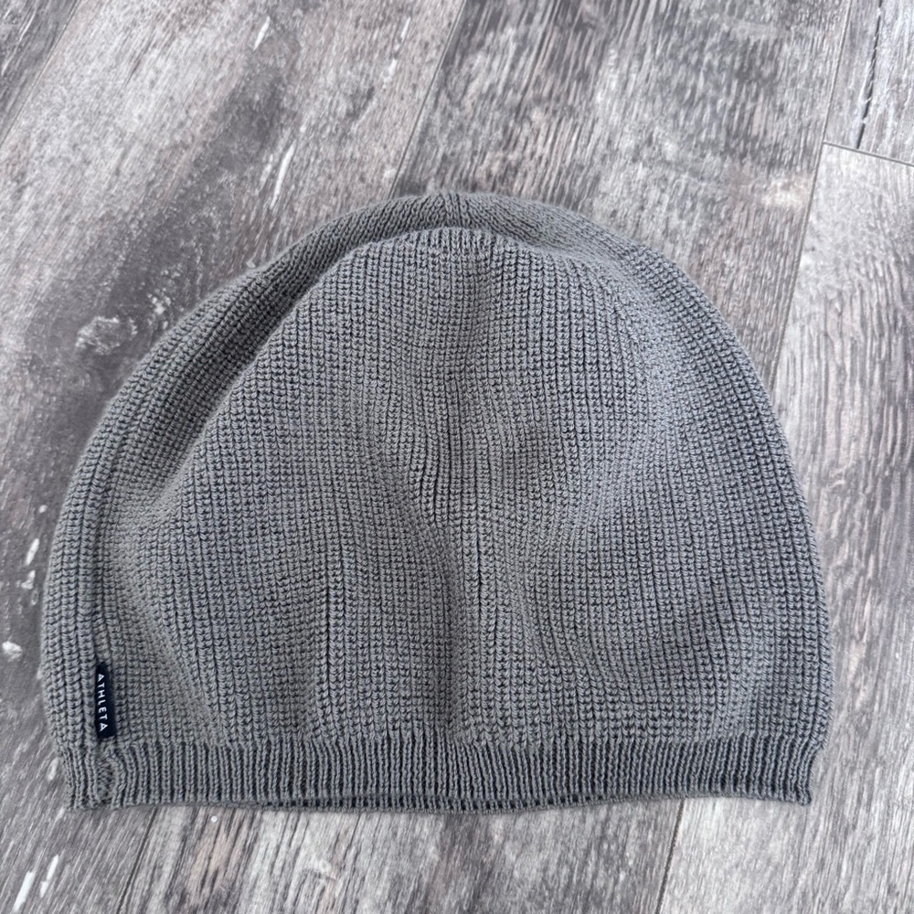 Athleta Lightweight Taupe Knit Beanie
